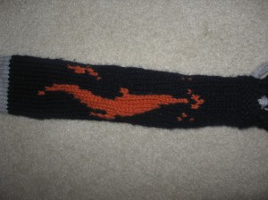 FMA-Roy scarf - flame detail